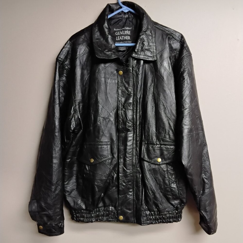 Vintage Napoline Leather Outfitters Men's Leather Jacket Size 2XL #621